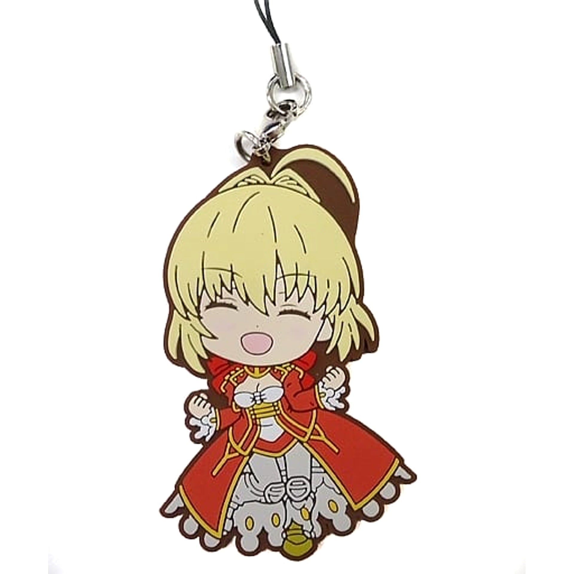 Fate/Extra Last Encore Saber A Ichiban Kuji Rubber Charm Kyunchara Illustrations Prize Saber Keychains [USED]