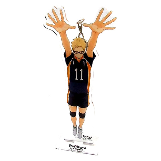 Kei Tsukishima Haikyu!! Acrylic Keychain Karasuno Fes 2018 in J-WORLD TOKYO [USED]