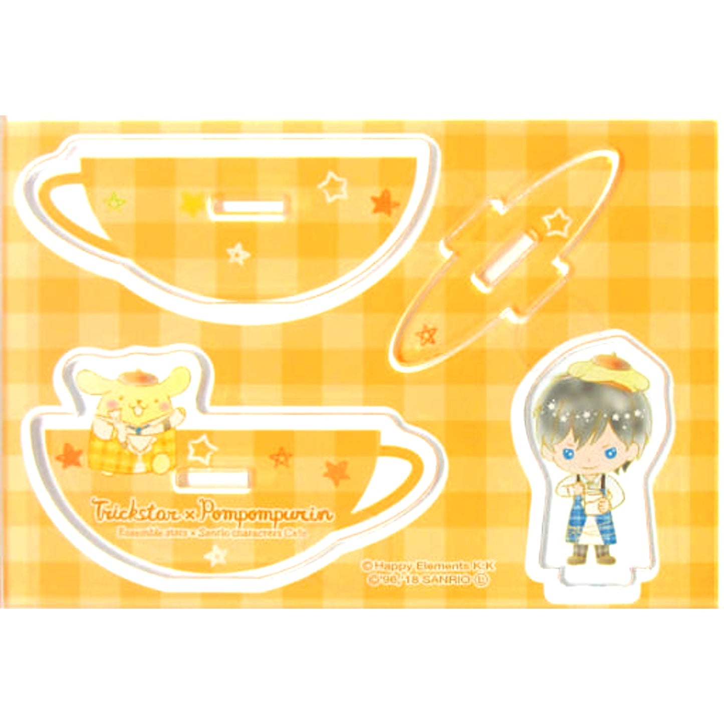 Hokuto Hidaka x Pompompurin Ensemble Stars! x Sanrio Characters Cafe Acrylic Stand A [USED]