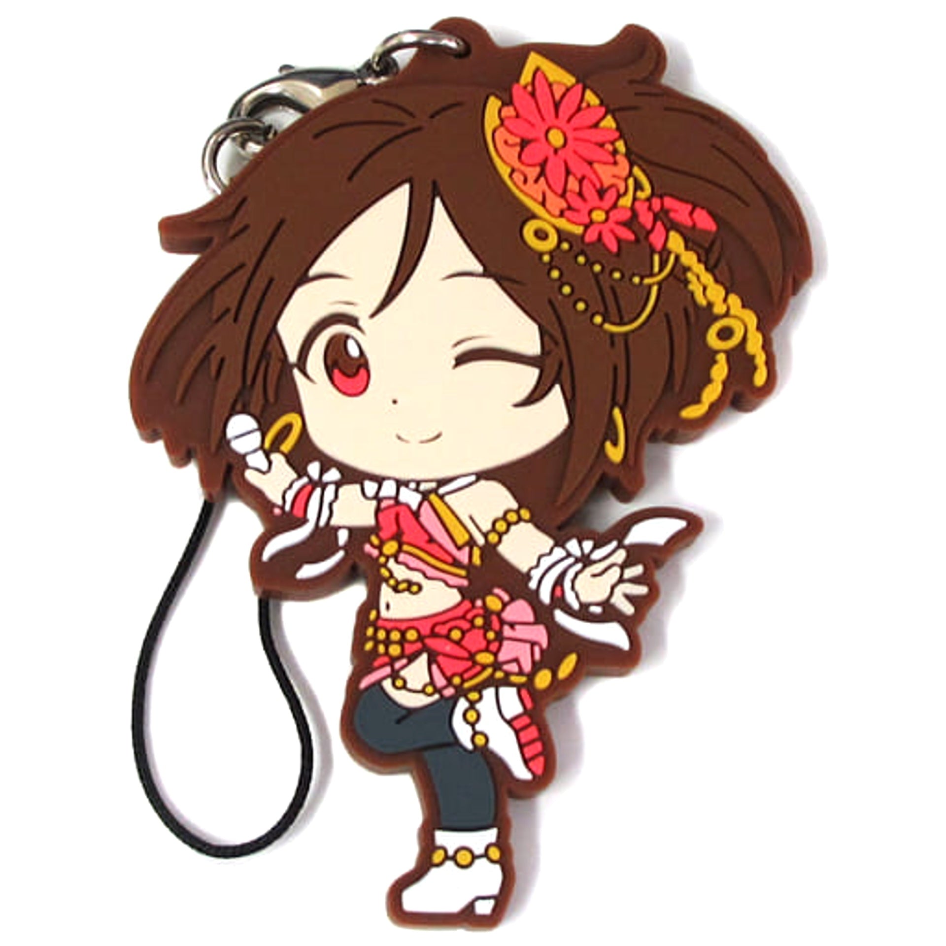 THE IDOLM@STER Cinderella Girls Karin Domyoji Ichiban Kuji Intense Heat! Rubber Charm Kyunchara Illustrations Prize E [USED]