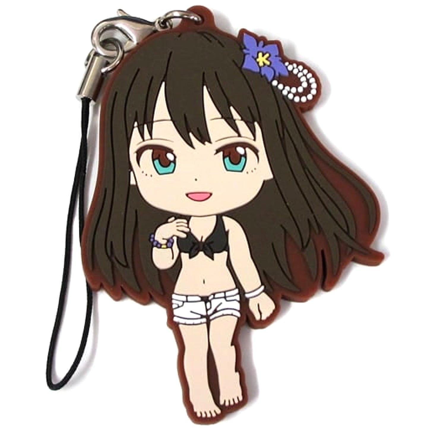 THE IDOLM@STER Cinderella Girls Rin Shibuya Ichiban Kuji Intense Heat! Rubber Charm Kyunchara Illustrations Prize E [USED]
