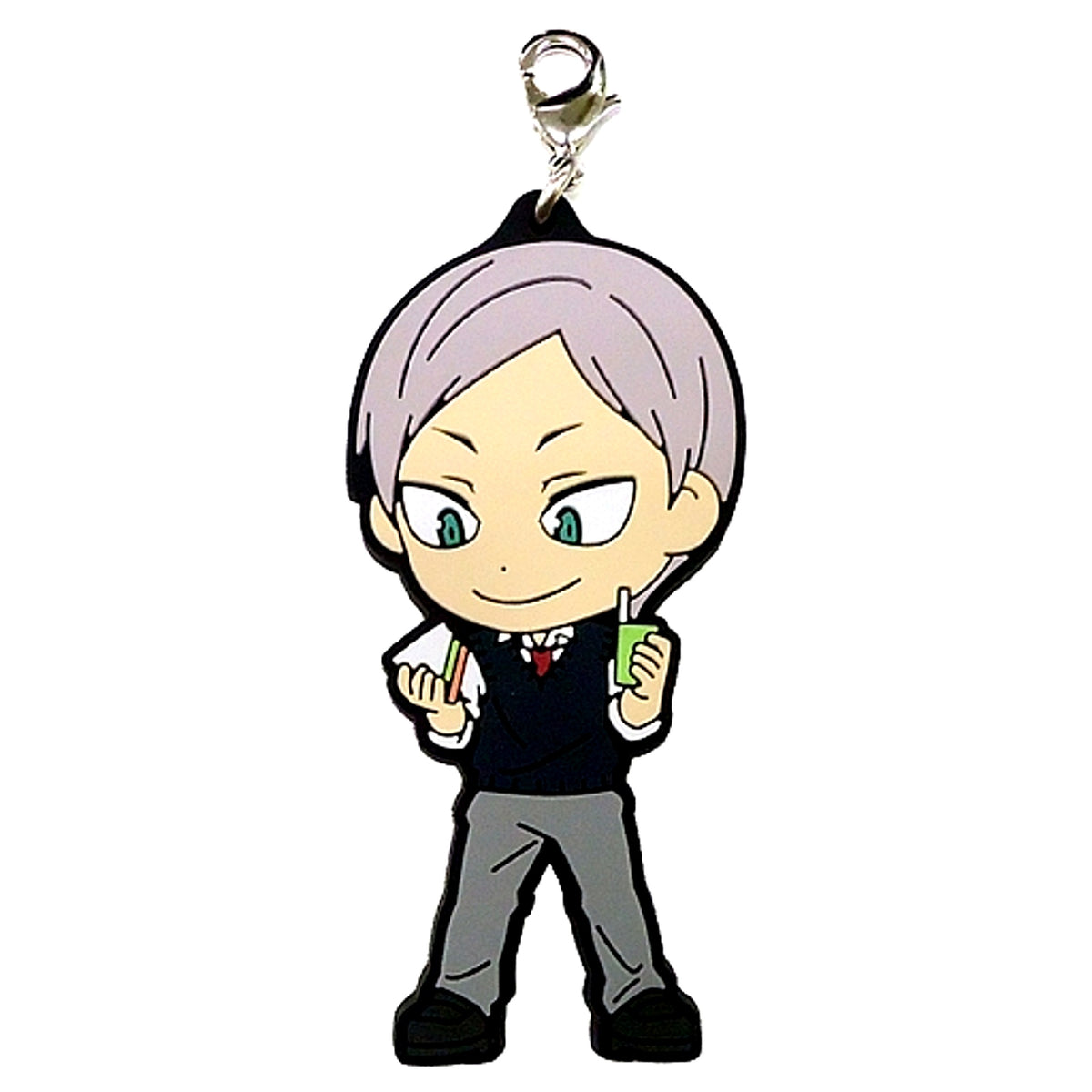 Lev Haiba 1st Year Rubber Charm M Prize Kyun Chara Illustrations Ichiban Kuji Haikyu Shiai no Kokyu [USED]