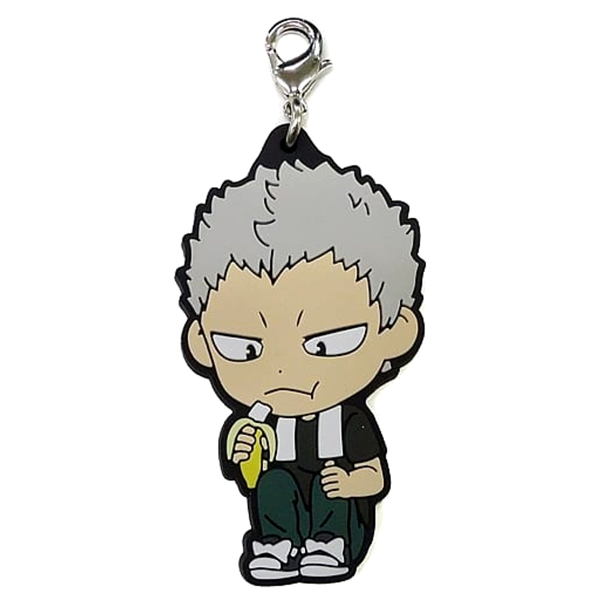 Haikyu!! Takanobu Aone Ichiban Kuji Match Breathing 2nd Year Rubber Charm Kyunchara Illustrations Prize N Charm [USED]