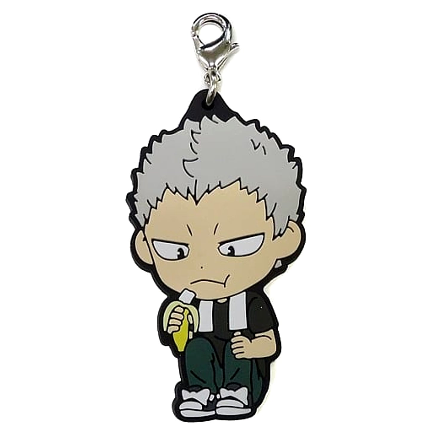 Haikyu!! Takanobu Aone Ichiban Kuji Match Breathing 2nd Year Rubber Charm Kyunchara Illustrations Prize N Charm [USED]