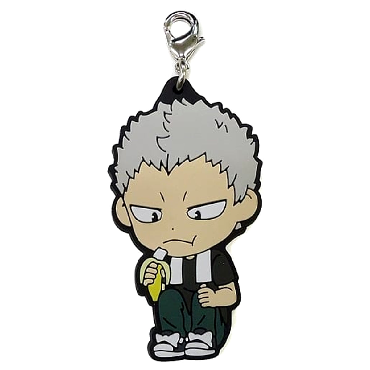 Haikyu!! Takanobu Aone Ichiban Kuji Match Breathing 2nd Year Rubber Charm Kyunchara Illustrations Prize N Charm [USED]