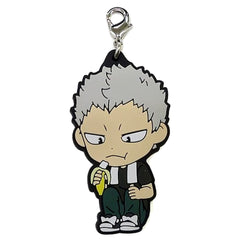 Haikyu!! Takanobu Aone Ichiban Kuji Match Breathing 2nd Year Rubber Charm Kyunchara Illustrations Prize N Charm [USED]