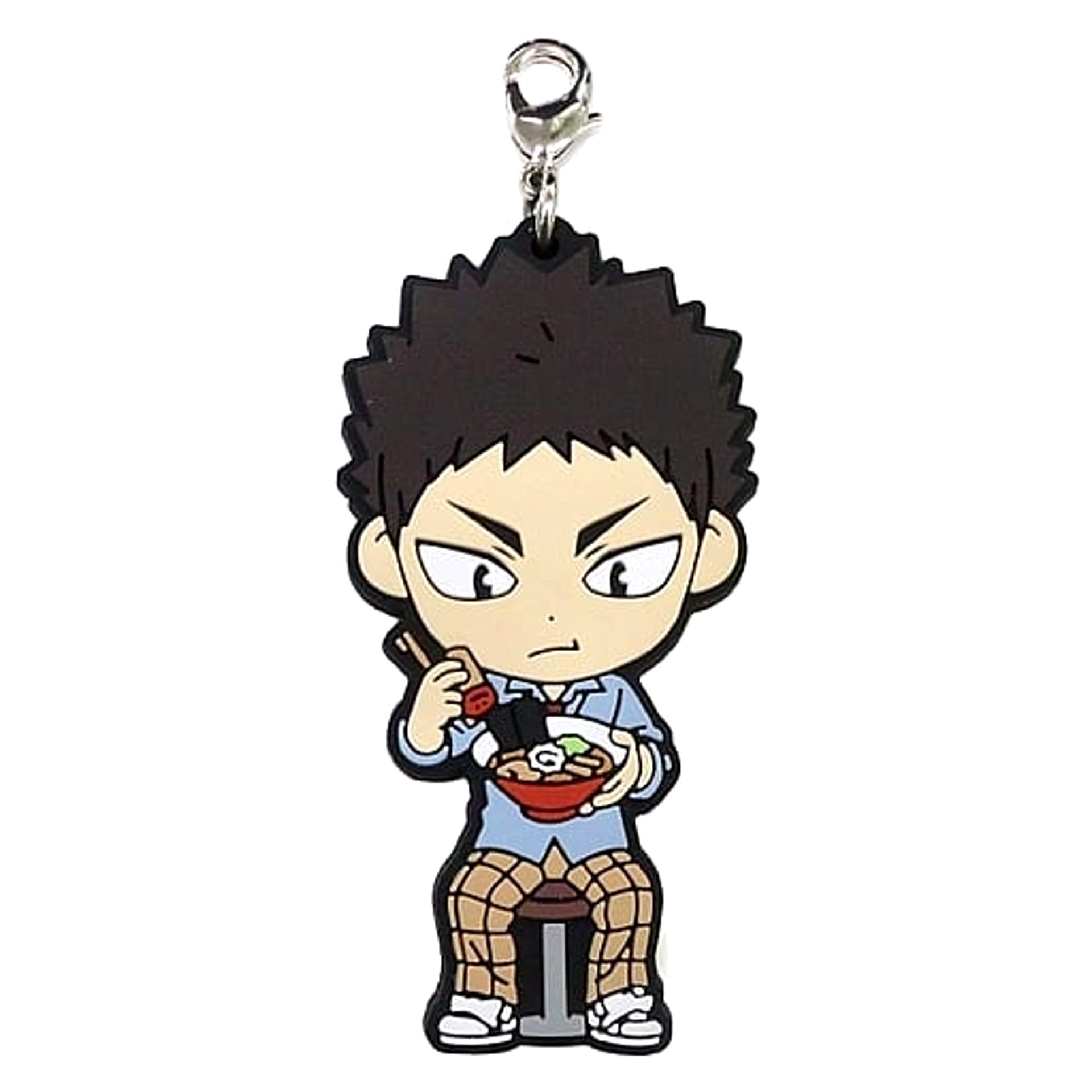 Haikyu!! Hajime Iwaizumi Ichiban Kuji Match Breathing 3rd Year Rubber Charm Kyunchara Illustrations Prize O Charm [USED]