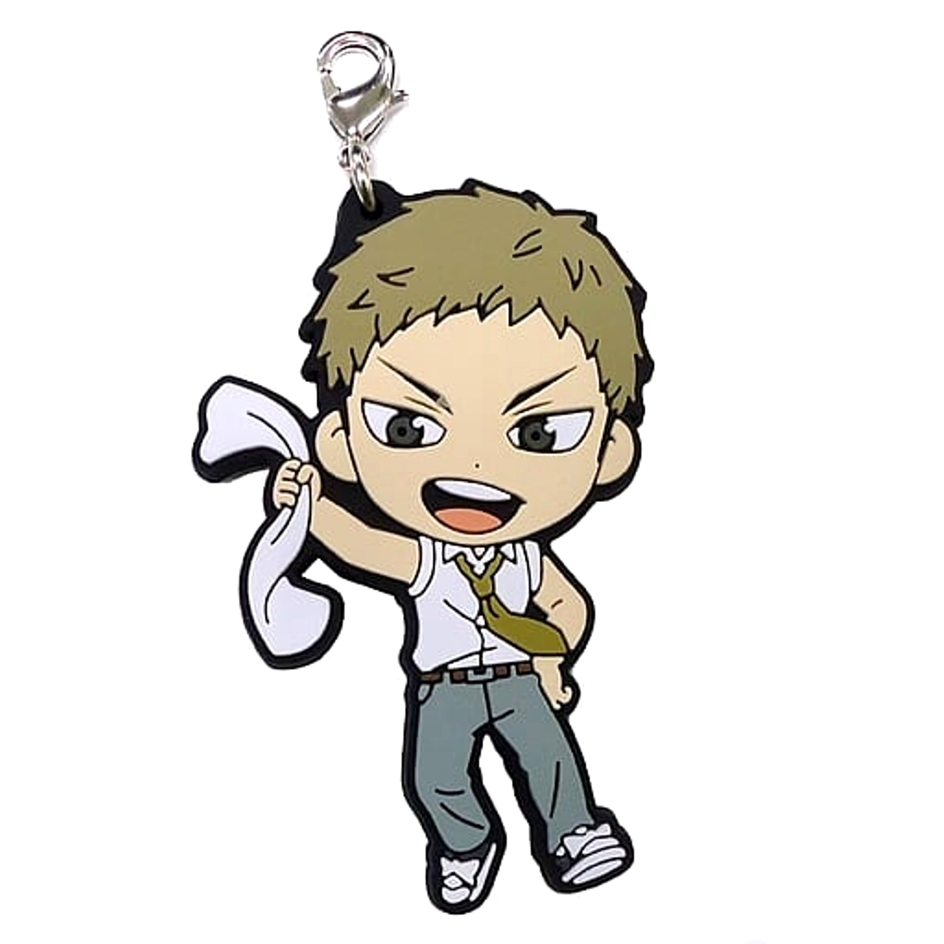 Haikyu!! Yasushi Kamasaki Ichiban Kuji Match Breathing 3rd Year Rubber Charm Kyunchara Illustrations Prize O Charm [USED]