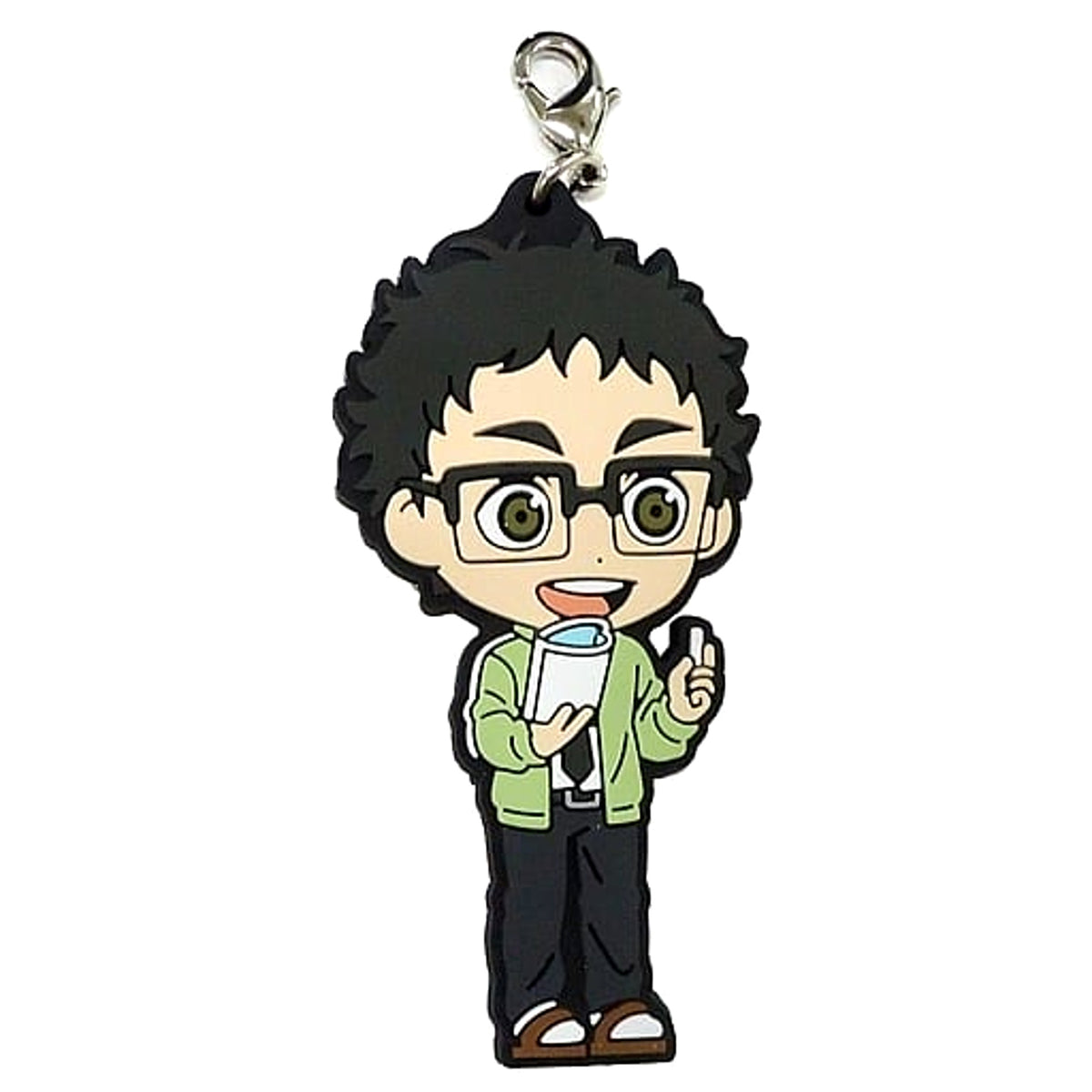 Haikyu!! Ittetsu Takeda Ichiban Kuji Match Breathing Coach & OB Rubber Charm Kyunchara Illustrations Prize P Charm [USED]