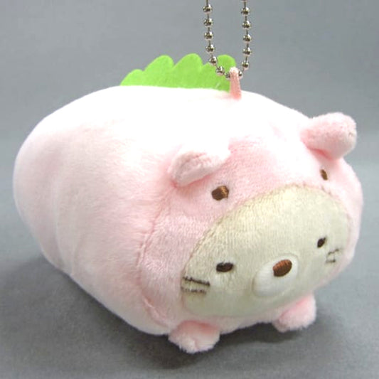 Sumikko Gurashi Cat Kyoryu Mochimochi Utsubuse Plush Toy with Ball Chain Lizard And Mom Theme Plush [USED]