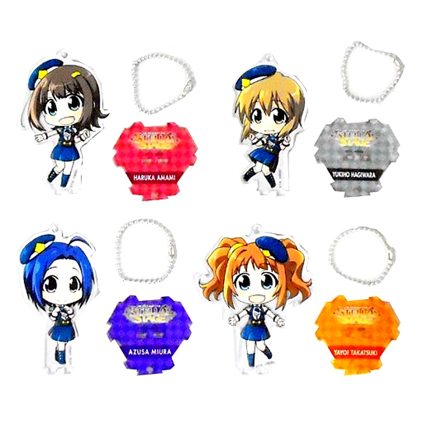 Set A Set of 4 The Idolmaster Stella Stage Deformed Acrylic Keychain C94 [USED]