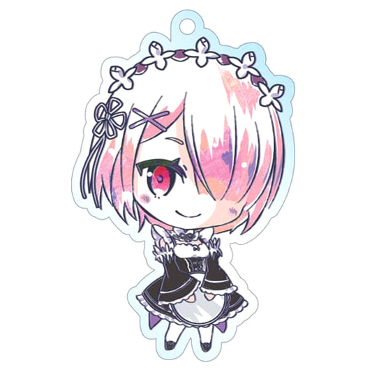 Re:ZERO -Starting Life in Another World- Ram Chibi Ani-Art Trading Acrylic Keychain Keychains [USED]