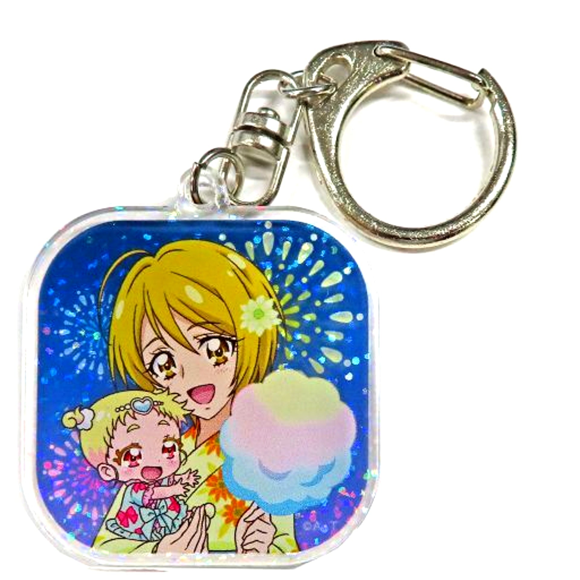 Homare Kagayaki Yukata HUGtto! Precure Shining Acrylic Keychain Yukata x Marine MIX Limited Shop in Marui [USED]