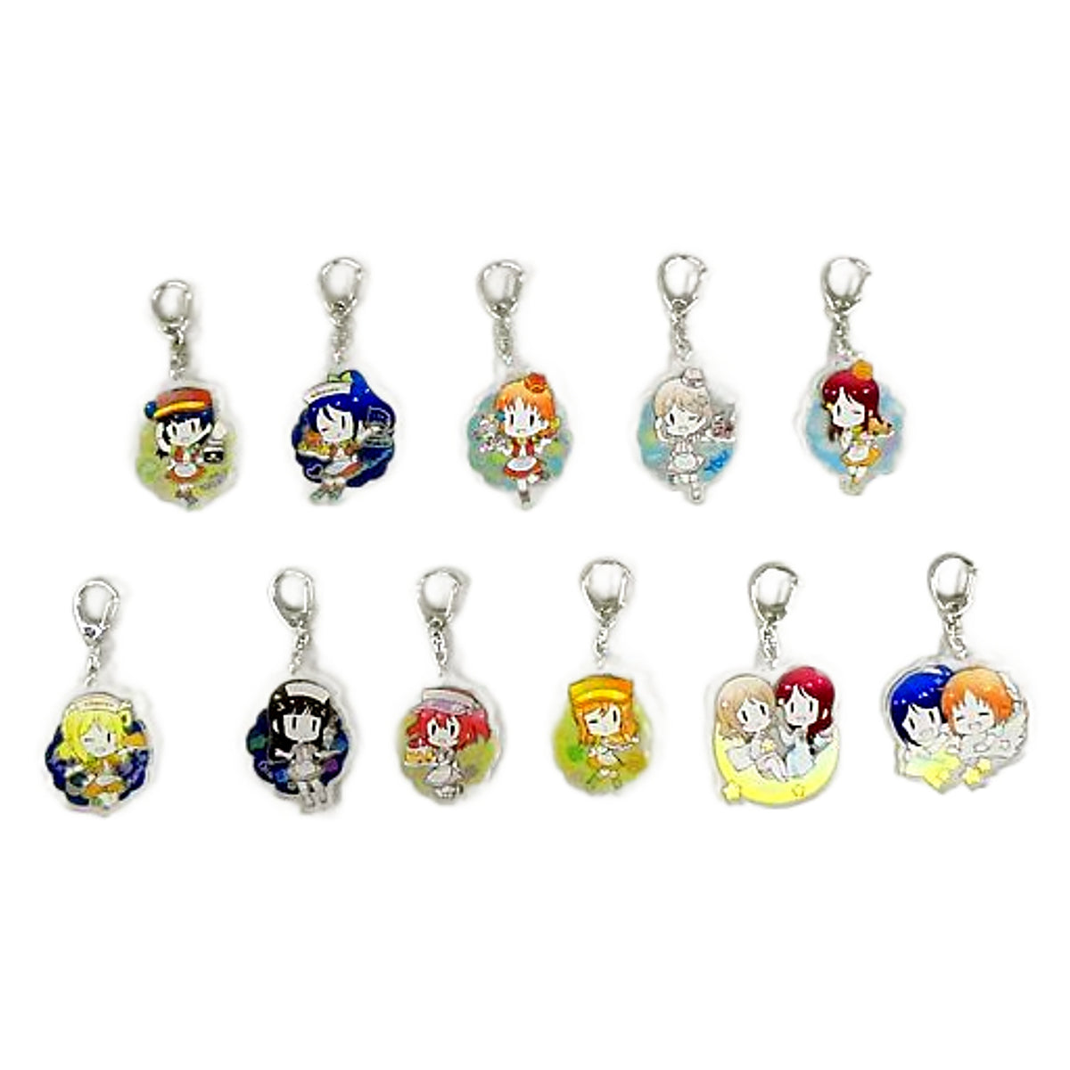 Chika Takami & Others Love Live! Sunshine!! School idol diary All 10 Types Set + Box Purchase Privilege Random Acrylic Keychains 4 C94 Limited [USED]