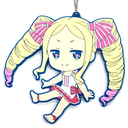 Re:ZERO -Starting Life in Another World- Beatrice Ichiban Kuji Natsuda! Umida! Isekai Shokan! Big Rubber Keychain Kyun Chara Illustrations Prize F Keychains [USED]