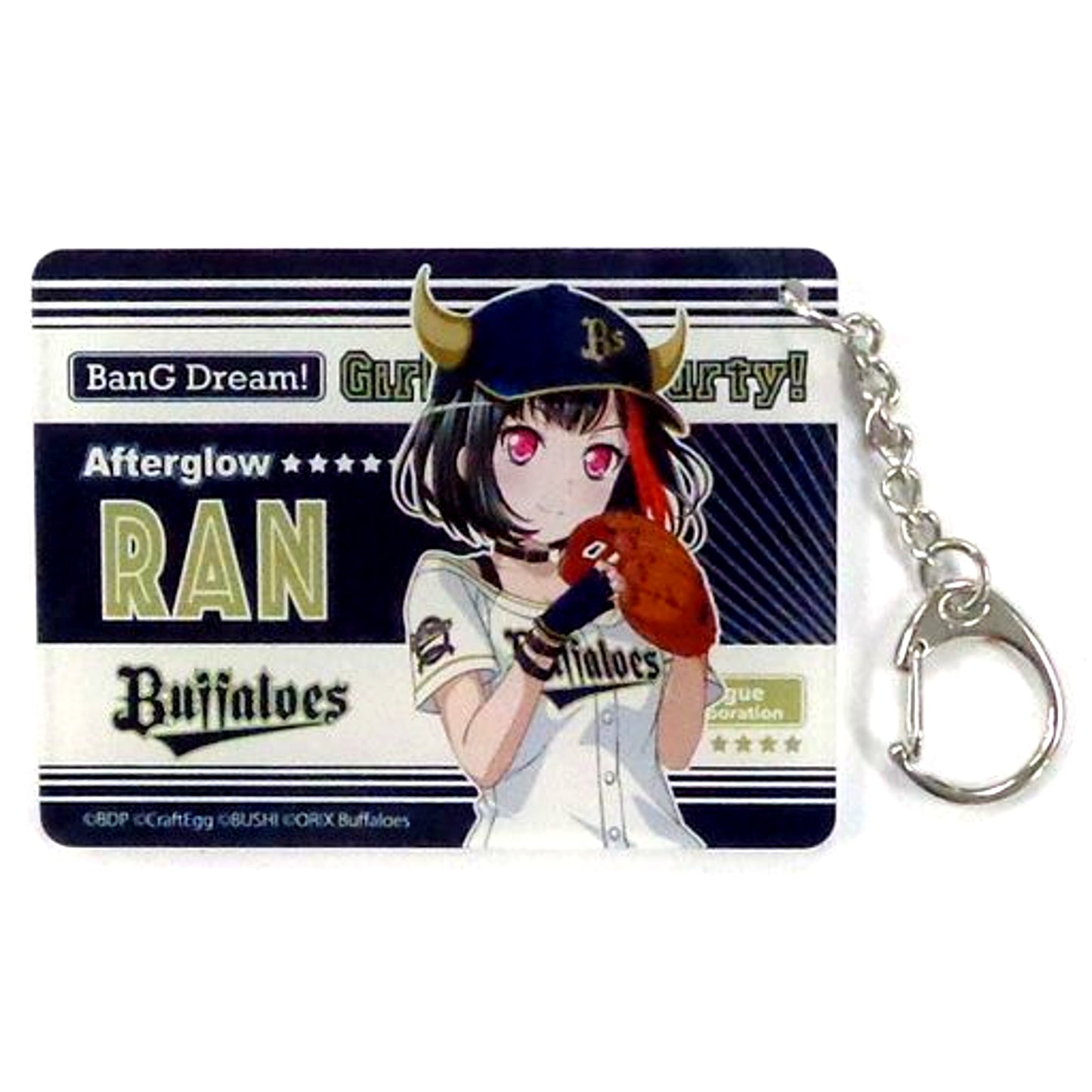 Ran Mitake BanG Dream! Girls Band Party! Acrylic Keychain Orix Buffaloes Pacific League Collabo [USED]