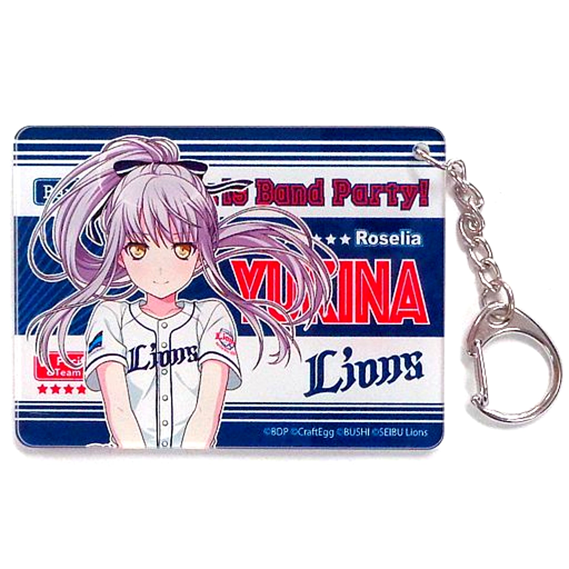 Yukina Minato Saitama Seibu Lions BanG Dream! Girls Band Party! Acrylic Keychain Pacific League 6 Teams Collabo [USED]