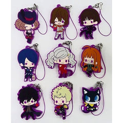 Persona 5: The Animation Ren Amemiya & Others All 9 Types Set Es Series Nino Rubber Strap Collection Keychains [USED]