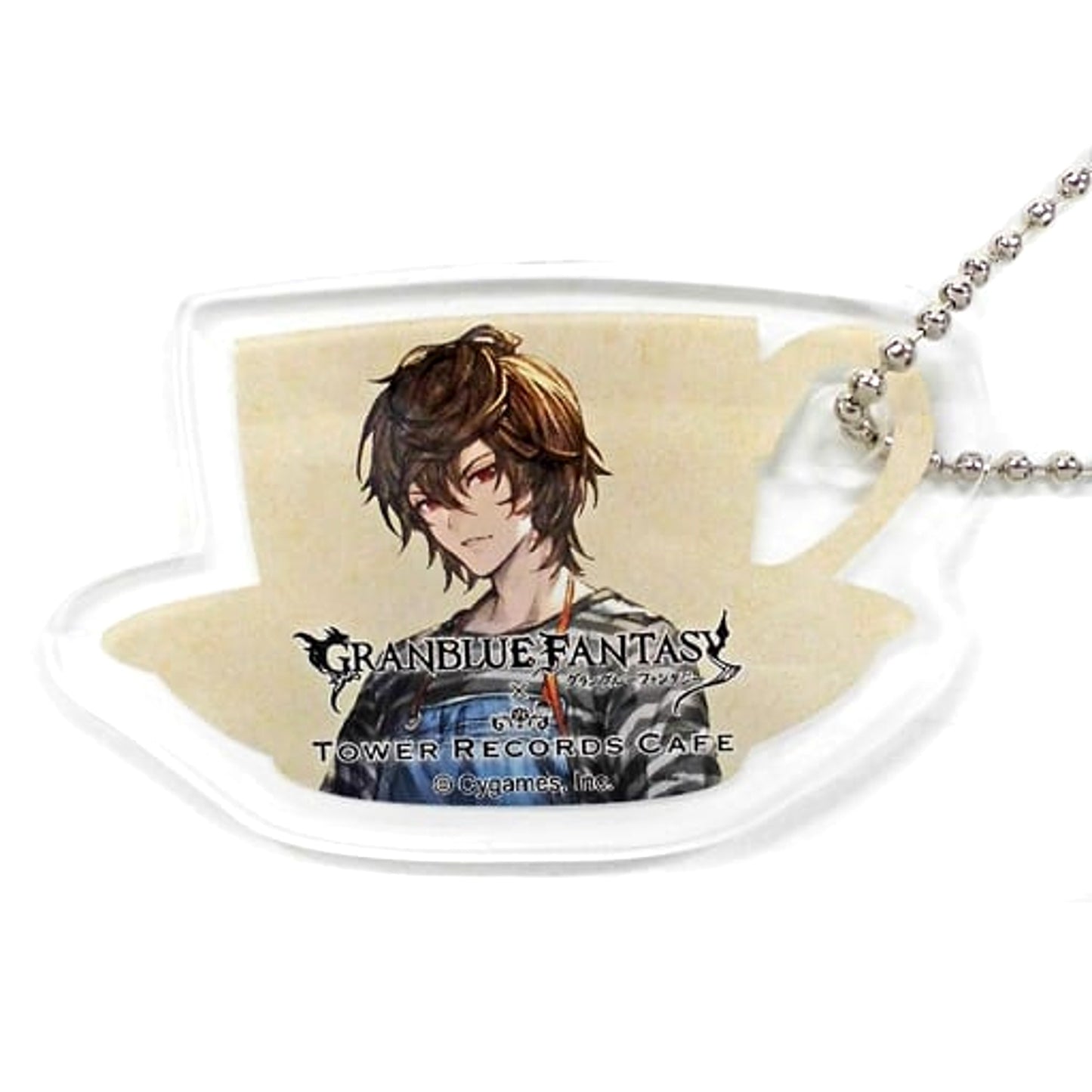 Granblue Fantasy Sandalphon Trading Acrylic Keychains Tower Records Cafe Limited Keychains [USED]