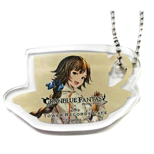 Granblue Fantasy Reona Trading Acrylic Keychains Tower Records Cafe Limited Keychains [USED]