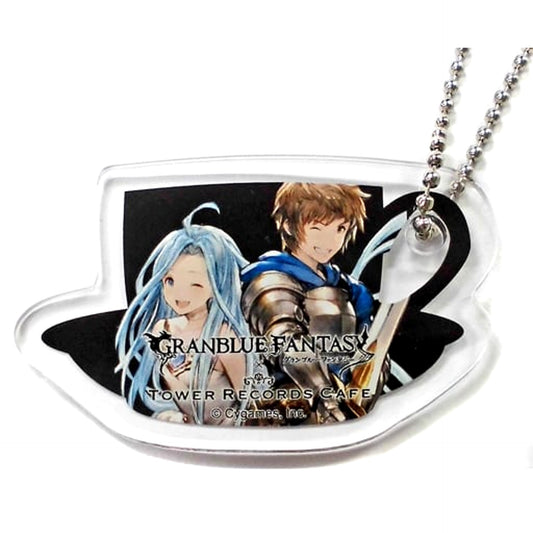 Granblue Fantasy Lyria Gran Trading Acrylic Keychains Tower Records Cafe Limited Keychains [USED]