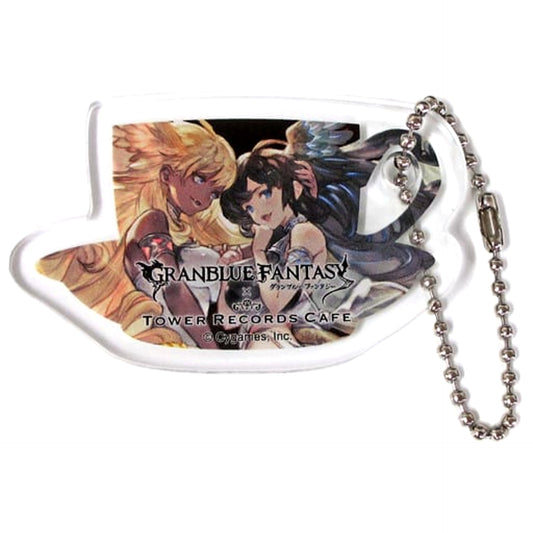 Granblue Fantasy Halluel and Malluel Trading Acrylic Keychains Tower Records Cafe Limited Keychains [USED]