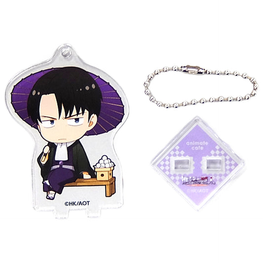 Attack on Titan Season 3 Levi Trading Acrylic Stand Keychain Group B animate cafe Limited Keychains [USED]