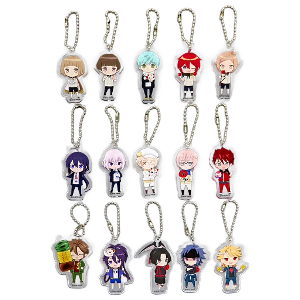 Zoku Touken Ranbu Hanamaru Kogarasumaru & Others Four Seasons Collection Summer Trading Acrylic Keychains Special Event Hanamaru Matsuri! Limited All 15 Types Set Keychains [USED]
