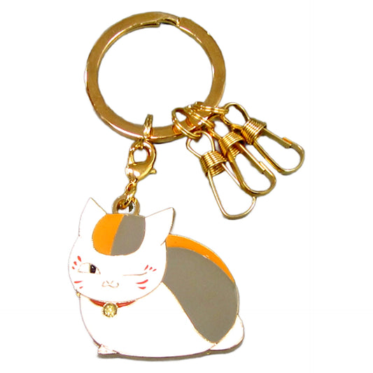 Natsume's Book of Friends the Movie Nyanko-sensei Metal Key Ring with Charm Loppi Limited Keychains [USED]