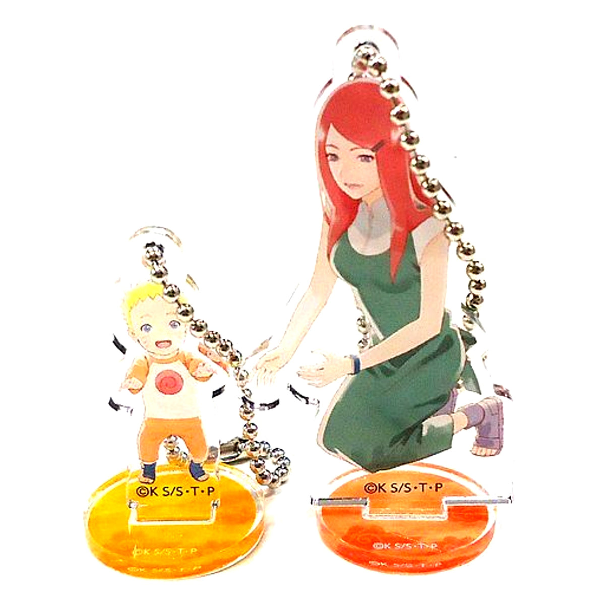 Naruto & Kushina Acrylic Stand Naruto & Boruto J-World Emaki Kizuna Father and Mother Happy Days [USED]