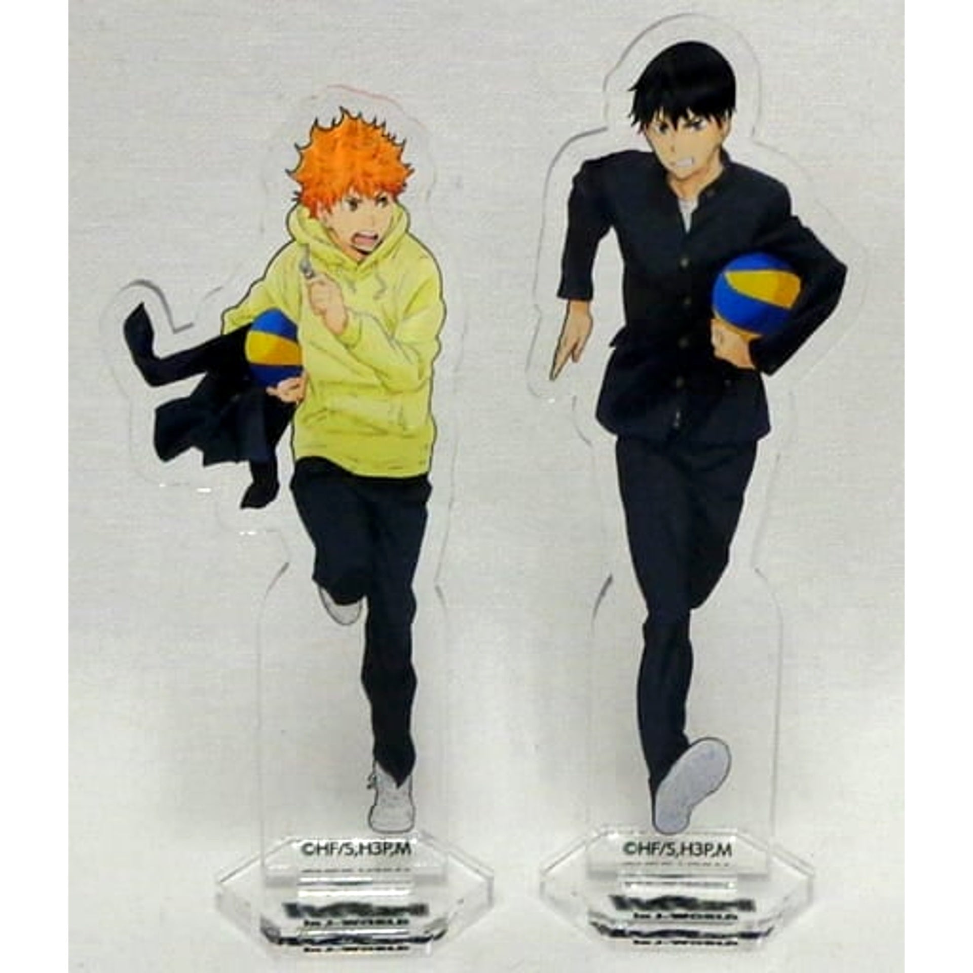 Haikyu!! Shoyo Hinata Tobio Kageyama Set of 2 Acrylic Stand Set Rest Time in J-World Tokyo Limited Mini Attraction Beware of Sold Out! Sakanoshita Shoten Part-Time Job Experience 4 Star Prize Acrylic Stands [USED]