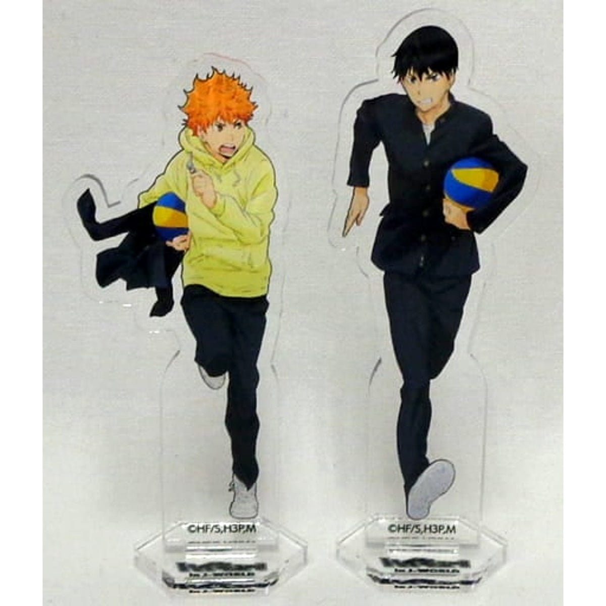 Haikyu!! Shoyo Hinata Tobio Kageyama Set of 2 Acrylic Stand Set Rest Time in J-World Tokyo Limited Mini Attraction Beware of Sold Out! Sakanoshita Shoten Part-Time Job Experience 4 Star Prize Acrylic Stands [USED]