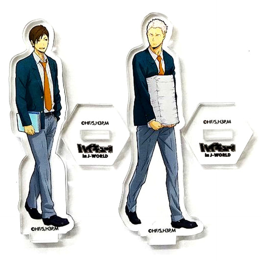 Takanobu Aone & Kenji Futakuchi Haikyu!! Acrylic Stand Set of 2 Break Time in J-World Tokyo Mini Attraction Sakanoshita Store Part-Time Job Experience 4-Star Prize [USED]