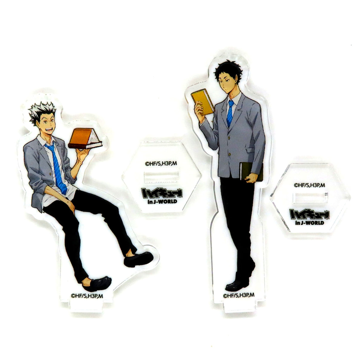 Kotaro Bokuto & Keiji Akaashi Haikyu!! Acrylic Stand Set of 2 Break Time in J-World Tokyo Mini Attraction Sakanoshita Store Part-Time Job Experience 4-Star Prize [USED]
