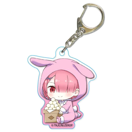 Re:ZERO -Starting Life in Another World- Ram Moon Viewing Ver. Gyugyutto Acrylic Keychain Keychains [USED]