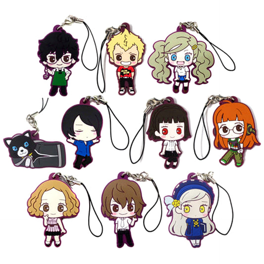 Persona 5 Protagonist & Others All 10 Types Set Sega Lucky Kuji Rubber Charm Prize F Keychains [USED]