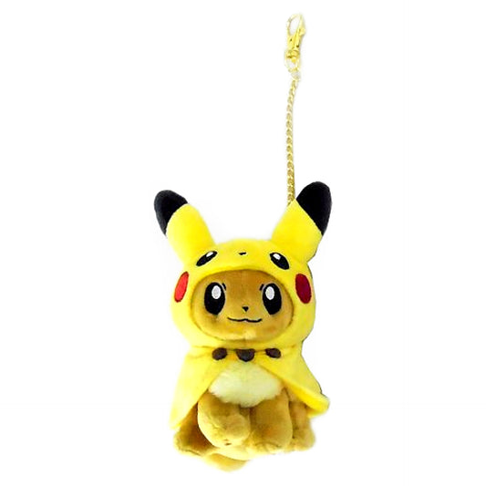 Pokemon Pikachu Poncho Eevee Mascot Pokemon Center Limited Mascot [USED]