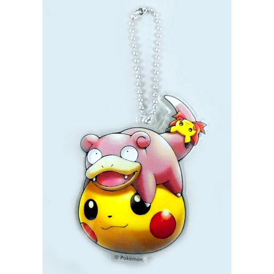 Slowpoke Fan of Pikachu & Eevee Acrylic Charm Collection Pokemon Pokemon Center Limited [USED]