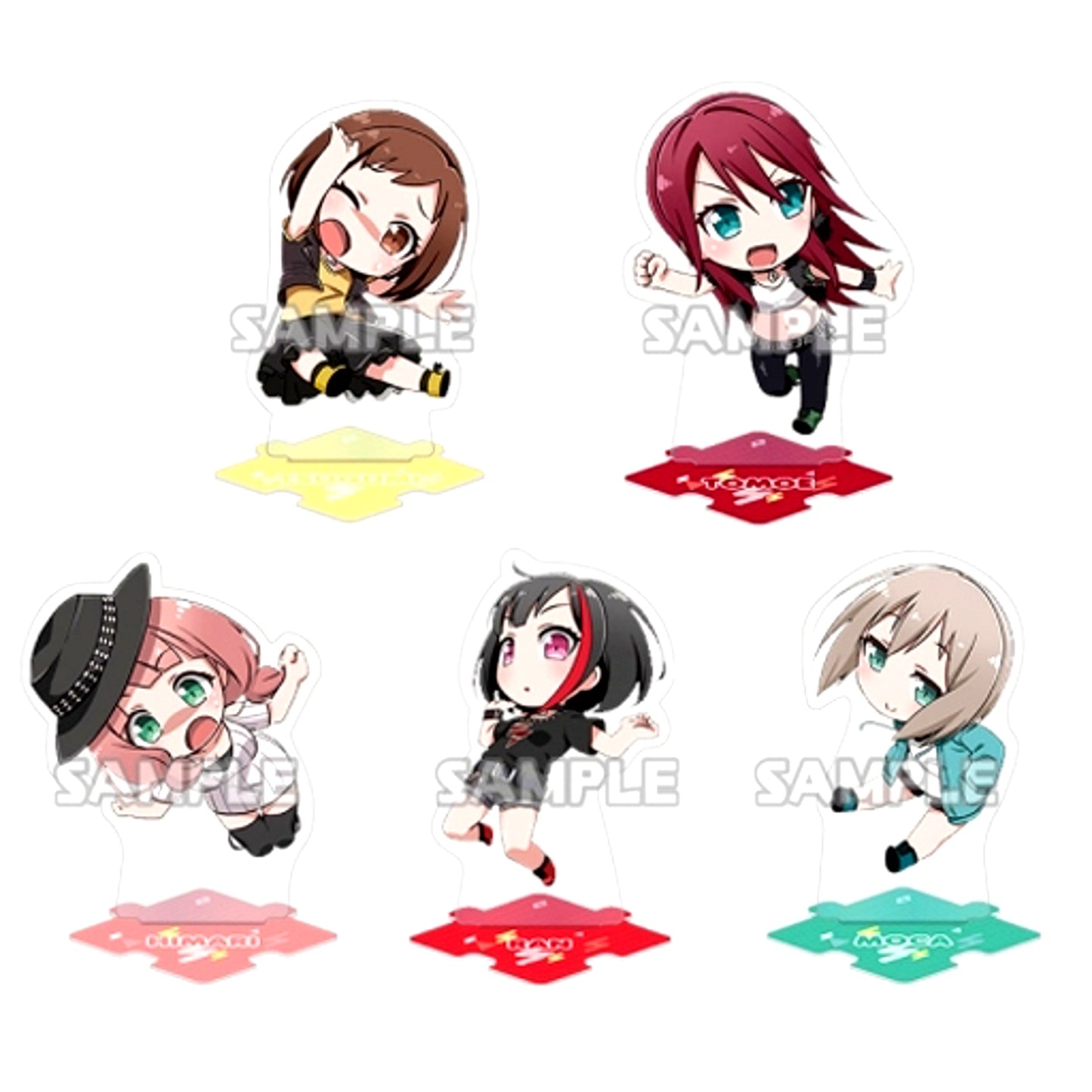 Set of 5 Afterglow Tsunagete Acrylic Stand BanG Dream Garupa Pico [USED]