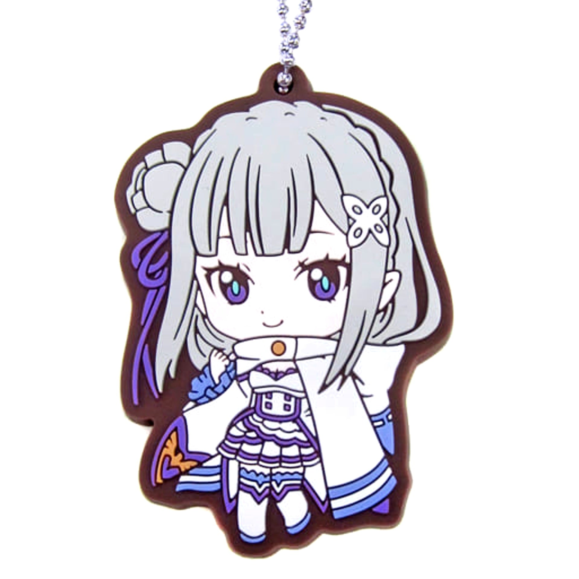 Re:ZERO -Starting Life in Another World- Emilia Capsule Rubber Mascot Keychains [USED]