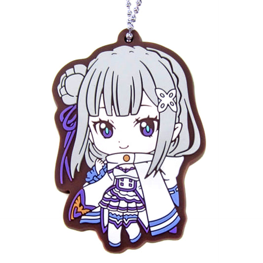 Re:ZERO -Starting Life in Another World- Emilia Capsule Rubber Mascot Keychains [USED]