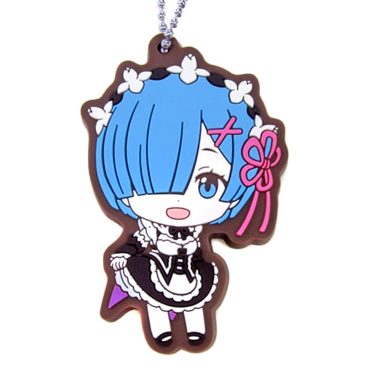 Re:ZERO -Starting Life in Another World- Rem Capsule Rubber Mascot Keychains [USED]