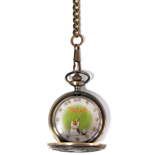 Natsume's Book of Friends Nyanko-sensei Green Pocket Watch Dango over the Moon Ver. [USED]