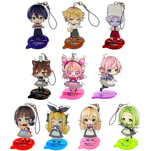 Set of 10 Nijisanji x nicocafe 2nd Gen Acrylic Stand Strap [USED]