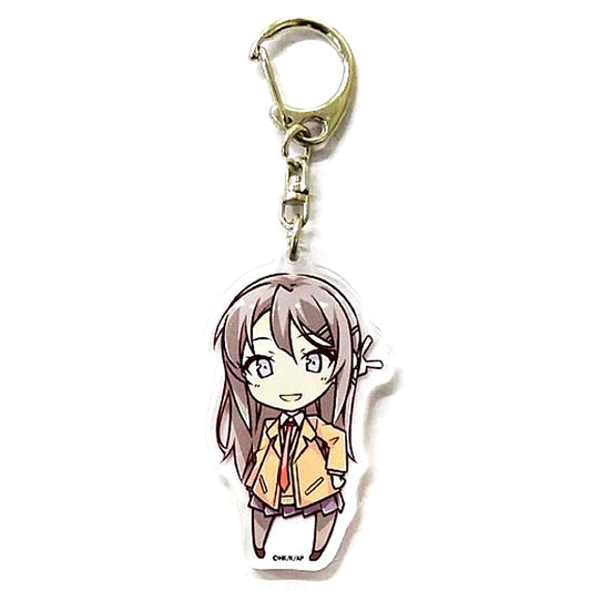 Mai Sakurajima School Uniform Rascal Does Not Dream of Bunny Girl Senpai Trading Acrylic Keychain Dengeki Bunko 25th Anniversary Autumn Dengeki Festival BOX Purchase Bonus Item [USED]