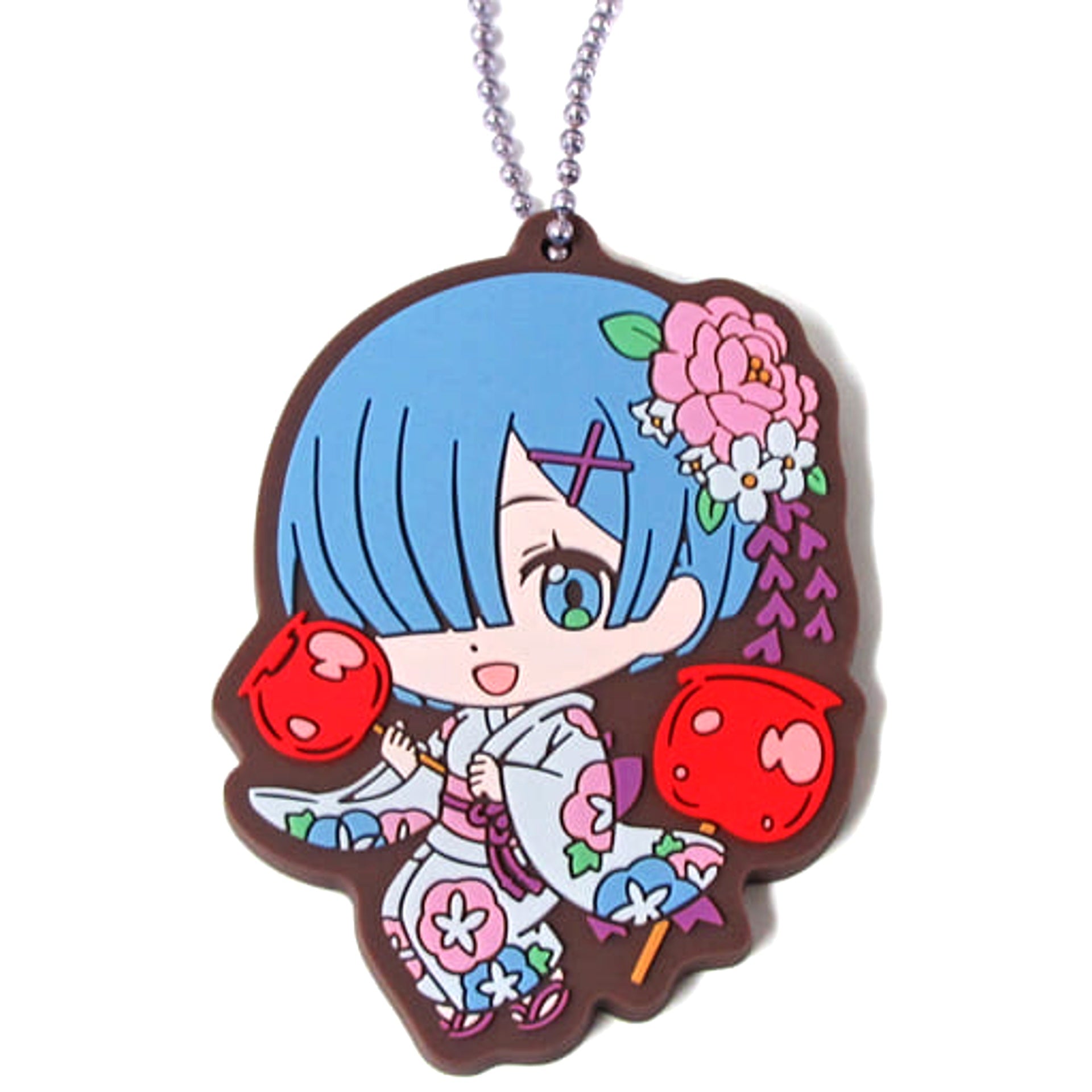 Re:ZERO -Starting Life in Another World- Rem Yukata Assort Rem & Ram Rubber Mascot Prize B Keychains [USED]