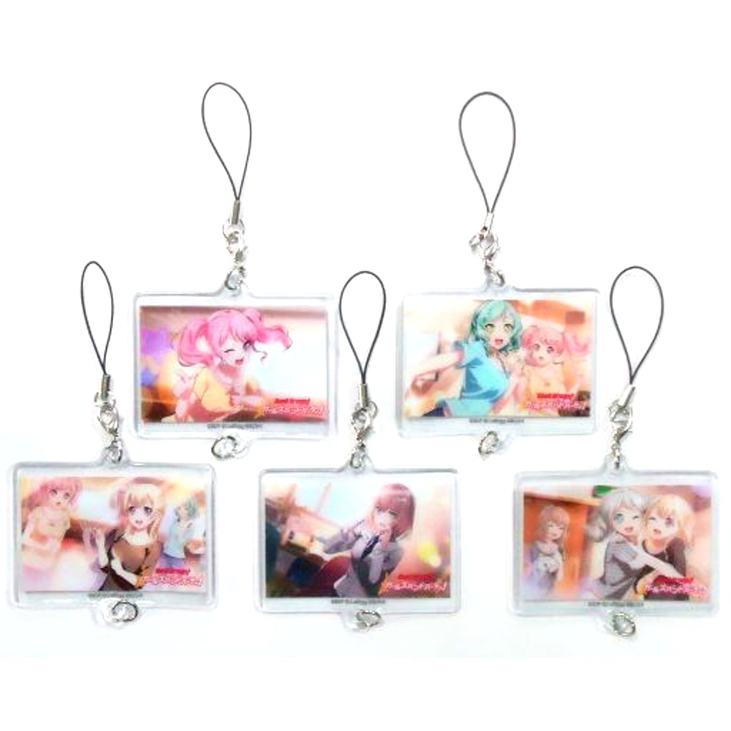 Set of 5 Pastel*Palettes BanG Dream! Girls Band Party! PVC Strap Set [USED]