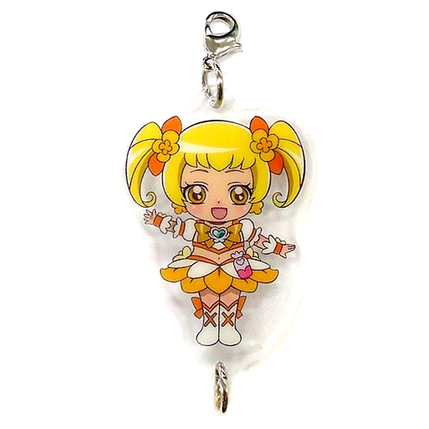 Cure Sunshine HUGtto! Precure All Stars Memories The Movie Connecting Baby Acrylic Charm Kirakira Team Theater Goods [USED]