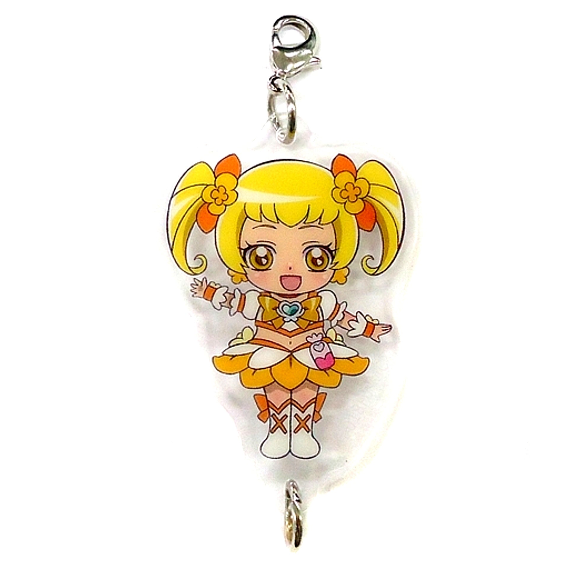 Cure Sunshine HUGtto! Precure All Stars Memories The Movie Connecting Baby Acrylic Charm Kirakira Team Theater Goods [USED]