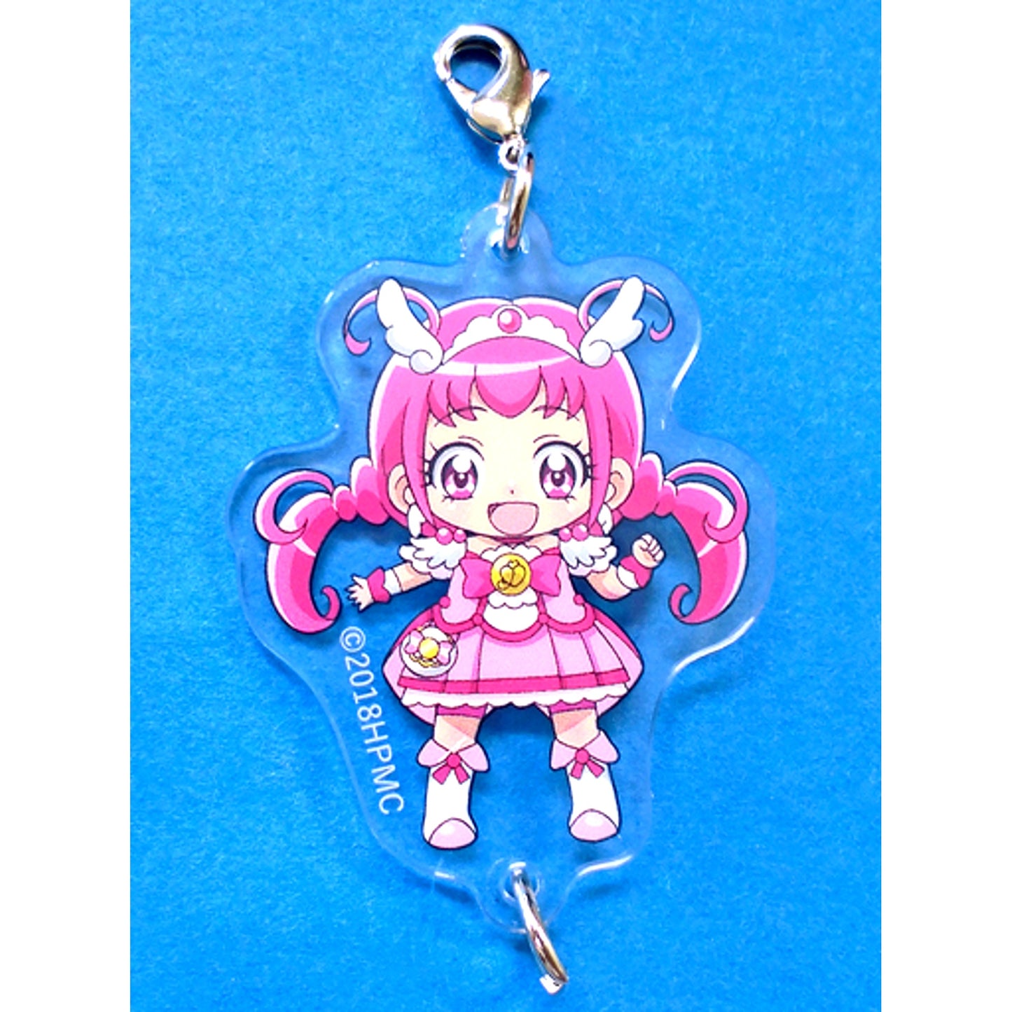 Cure Happy HUGtto! Precure All Stars Memories The Movie Connecting Baby Acrylic Charm Wakuwaku Team Theater Goods [USED]